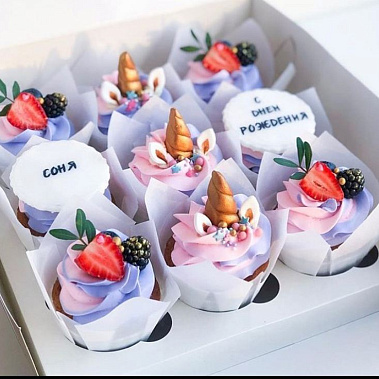 Капкейки "Единорожки" купить - клин.сладкоежкин.рф